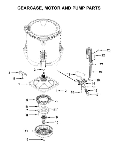Gearcase, motor and pump parts