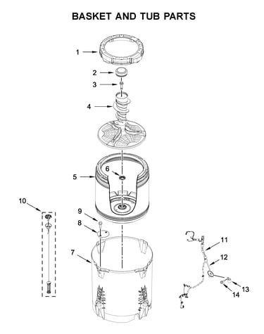 Basket and tub parts