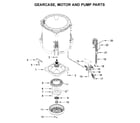 Kenmore 11031652020 gearcase, motor and pump parts diagram