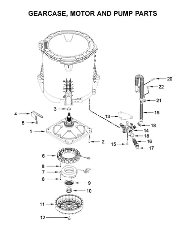 Gearcase, motor and pump parts
