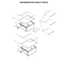 Kenmore 10650049714 refrigerator shelf parts diagram