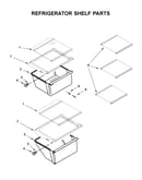 Refrigerator shelf parts