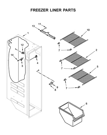 Freezer liner parts