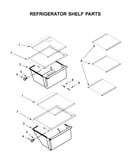 Refrigerator shelf parts