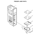 Kenmore 10651782413 freezer liner parts diagram