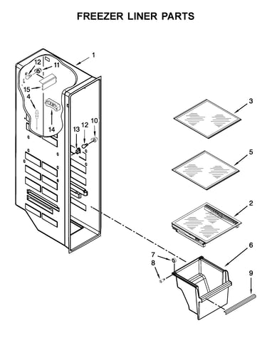 Freezer liner parts