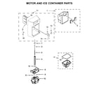 Kenmore 10651782413 motor and ice container parts diagram