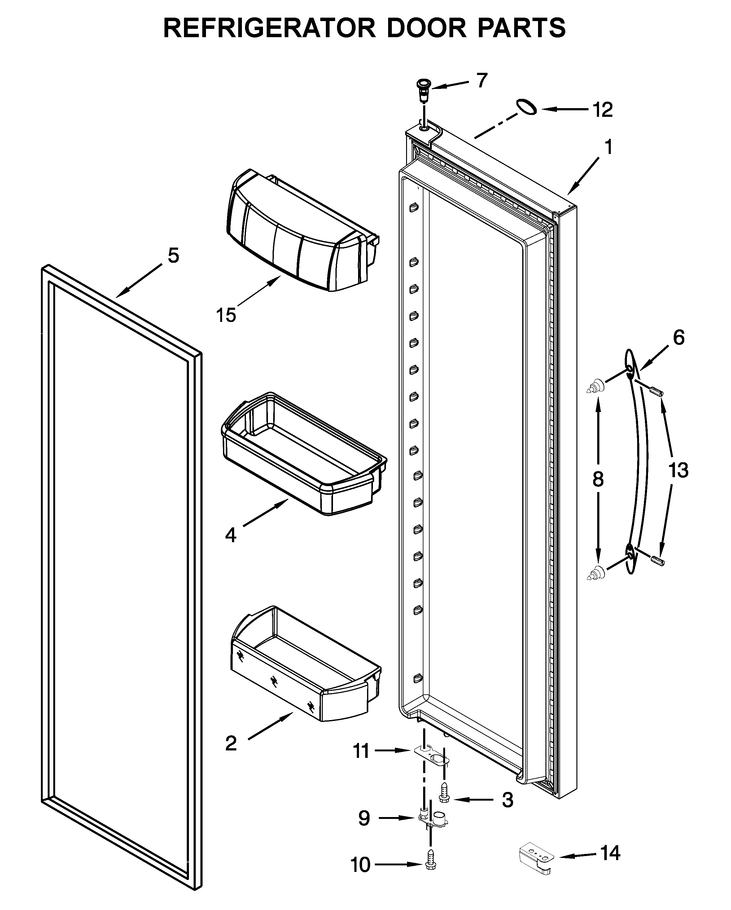 Refrigerator door parts
