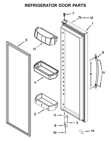 Refrigerator door parts