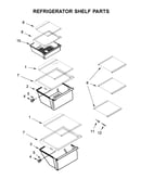 Refrigerator shelf parts