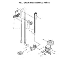Kenmore 66513090N020 fill, drain and overfill parts diagram