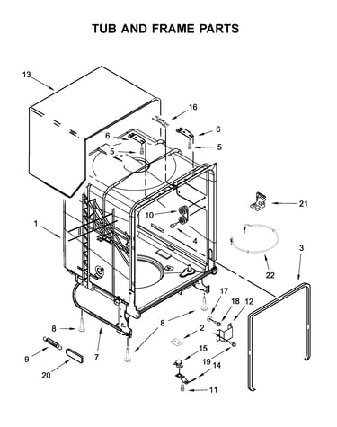 Tub and frame parts