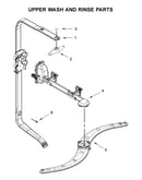 Upper wash and rinse parts