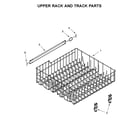 Kenmore 66513090N020 upper rack and track parts diagram