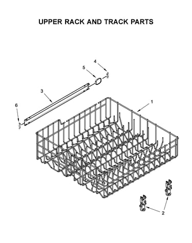 Upper rack and track parts