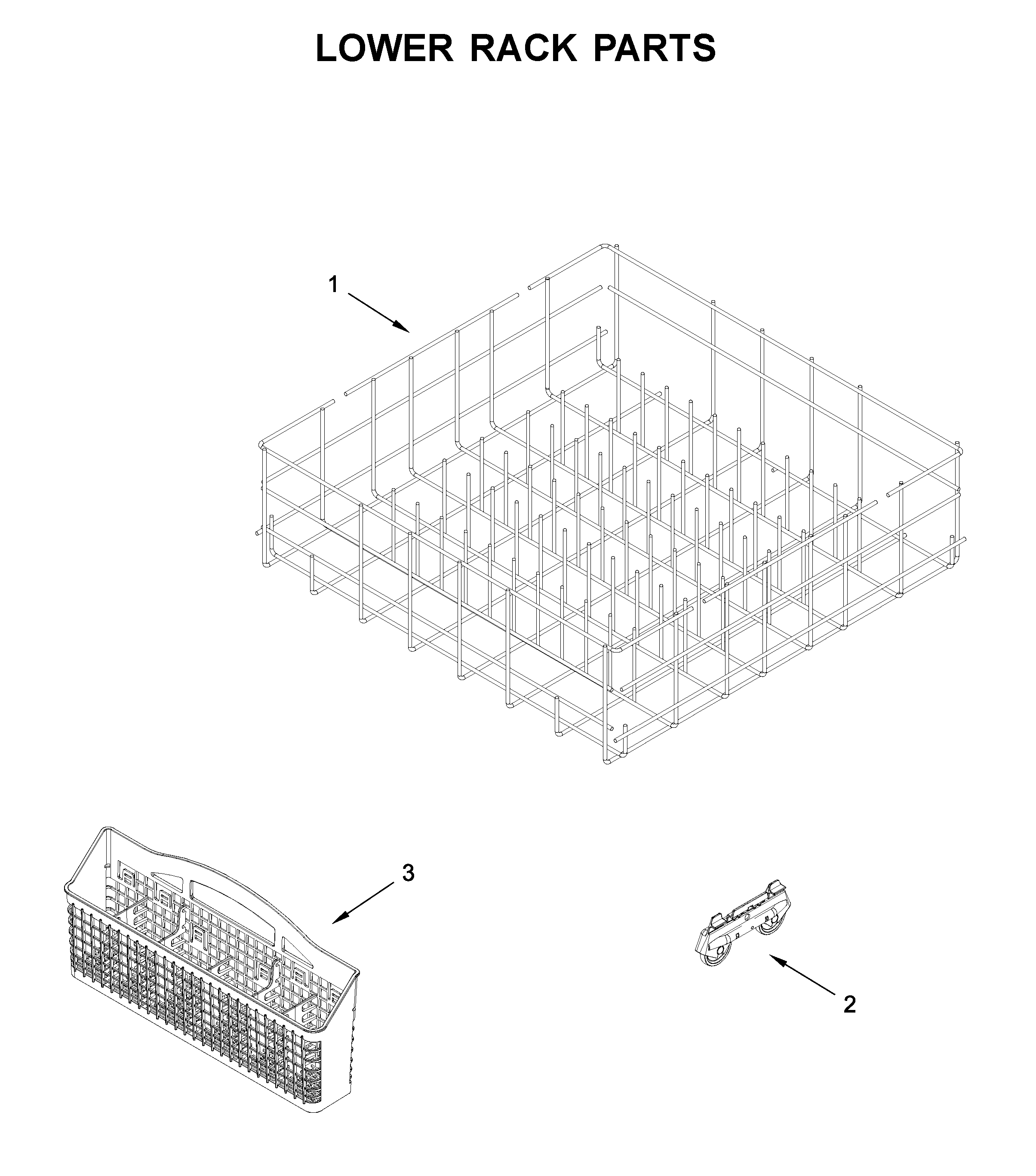 Lower rack parts