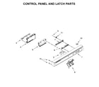 Kenmore 66514503N020 control panel and latch parts diagram