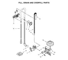 Kenmore 66514502N020 fill, drain and overfill parts diagram