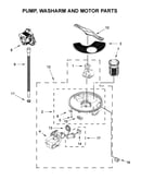 Pump, washarm and motor parts