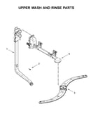 Upper wash and rinse parts