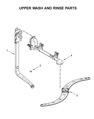 Upper wash and rinse parts