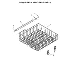Kenmore 66514503N020 upper rack and track parts diagram