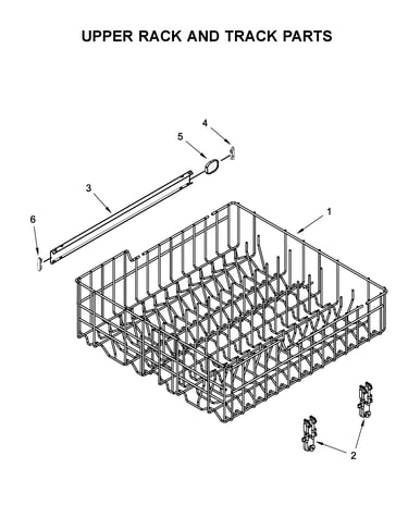 Upper rack and track parts