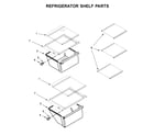Kenmore 10650045714 refrigerator shelf parts diagram