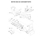 Kenmore 10650045714 motor and ice container parts diagram