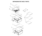 Kenmore 10651752714 refrigerator shelf parts diagram