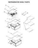 Refrigerator shelf parts