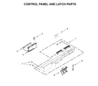 Kenmore 66513355N020 control panel and latch parts diagram