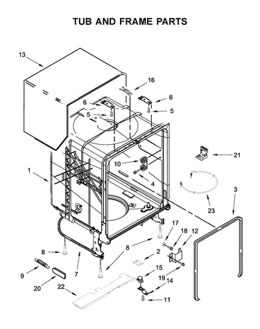 Tub and frame parts
