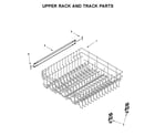 Kenmore 66513355N020 upper rack and track parts diagram