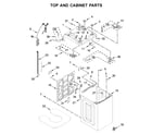 Kenmore 11031642020 top and cabinet parts diagram