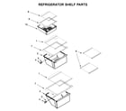 Kenmore 1064641133712 refrigerator shelf parts diagram