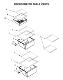 Refrigerator shelf parts