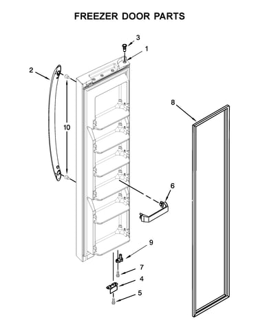 Freezer door parts