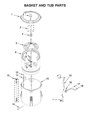 Basket and tub parts