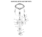 Kenmore 11020362812 gearcase, motor and pump parts diagram