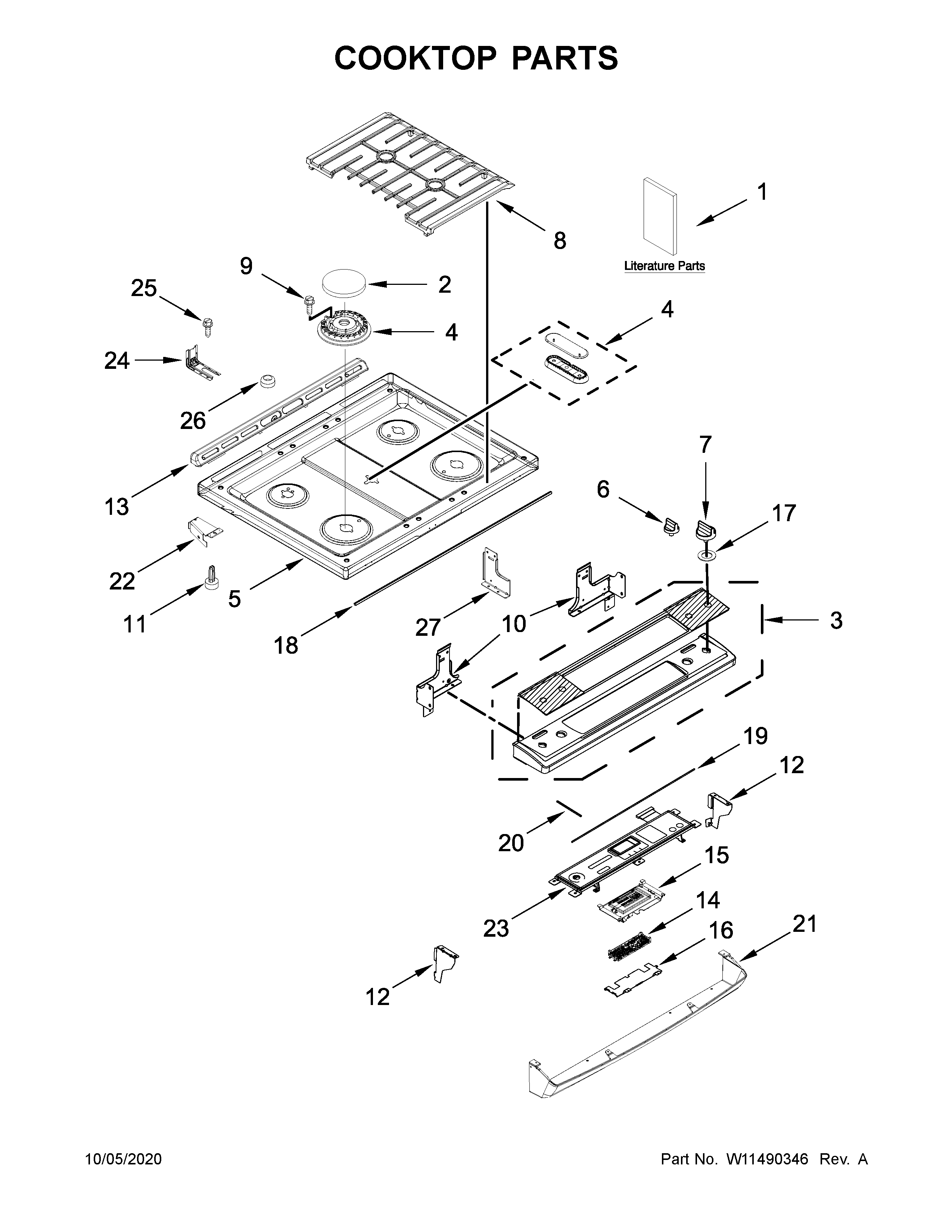 Cooktop parts