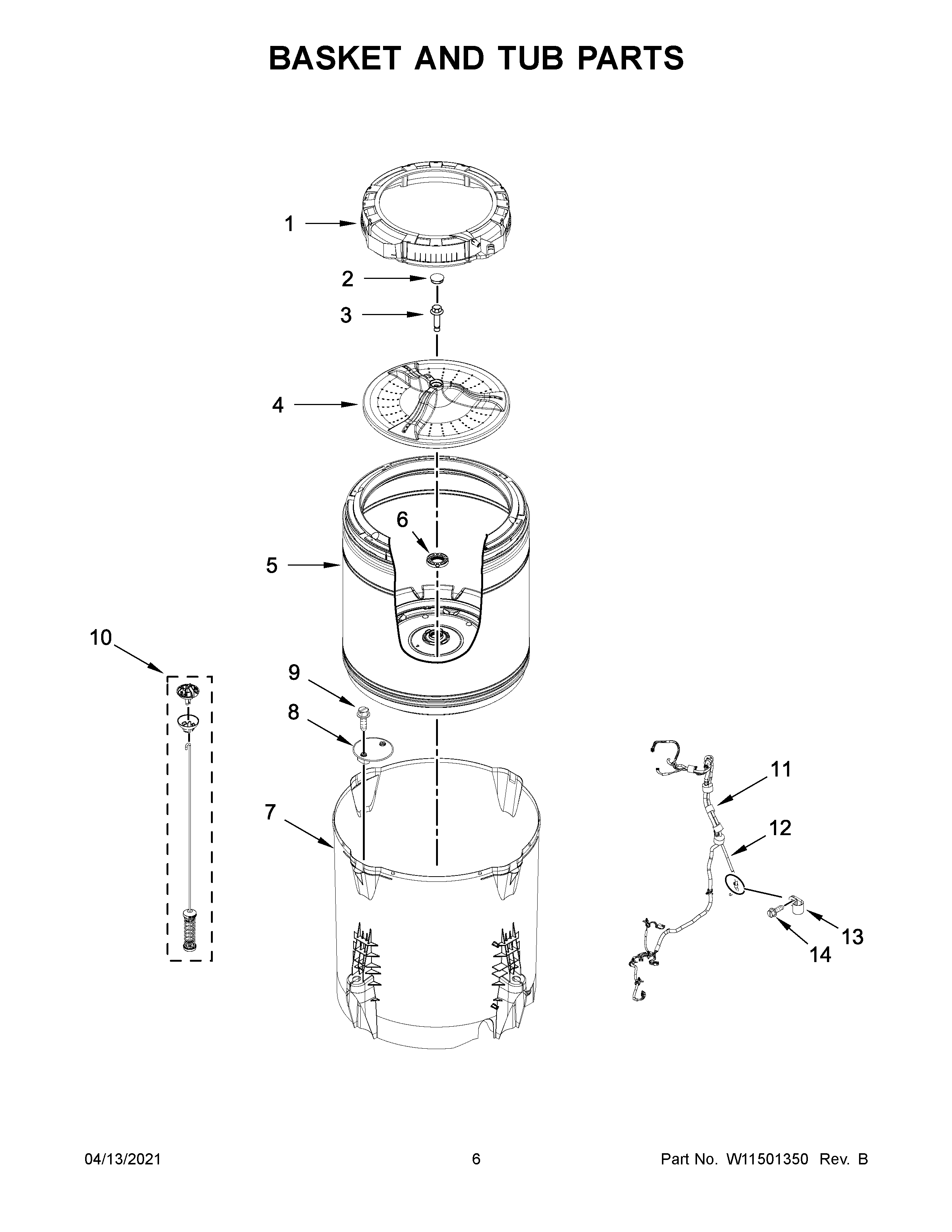 BASKET AND TUB PARTS