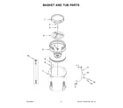 Kenmore 11031312021 basket and tub parts diagram
