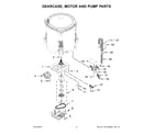 Kenmore 11021112021 gearcase, motor and pump parts diagram