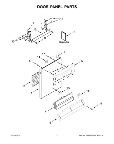 Door panel parts
