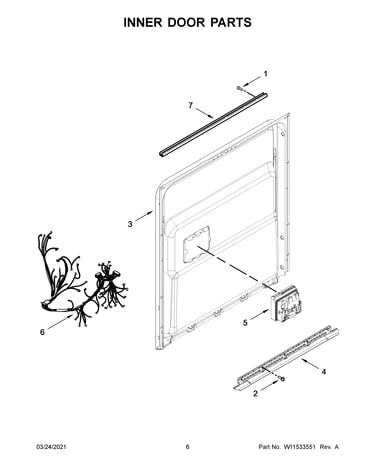 Inner door parts