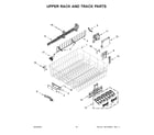 Kenmore Elite 66514815N613 upper rack and track parts diagram