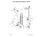 Kenmore 66514793N513 fill, drain and overfill parts diagram