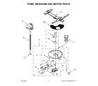 Kenmore 66514793N513 pump, washarm and motor parts diagram