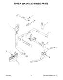 Upper wash and rinse parts
